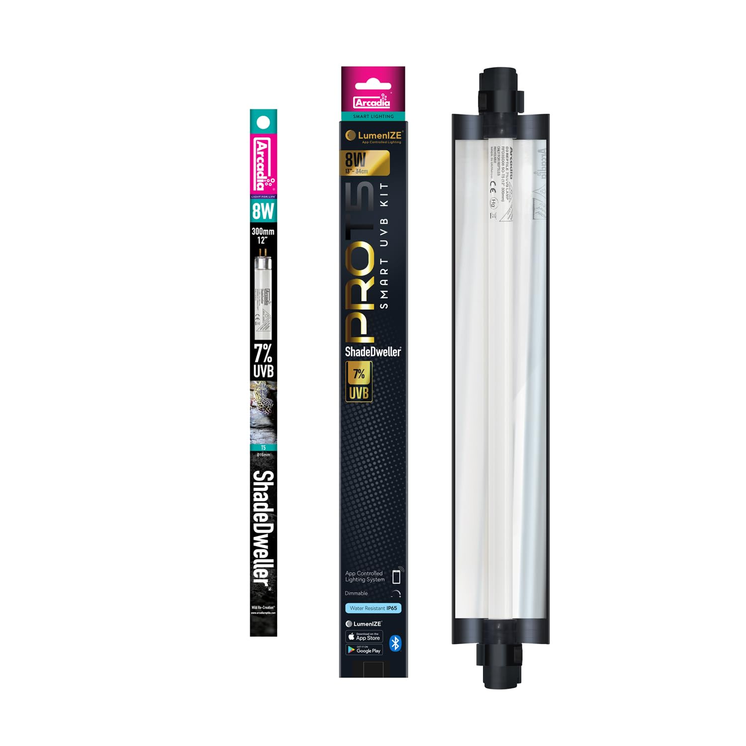 Amazon.com: Arcadia LumenIZE ProT5 Reptile Light Fixture Kit 13